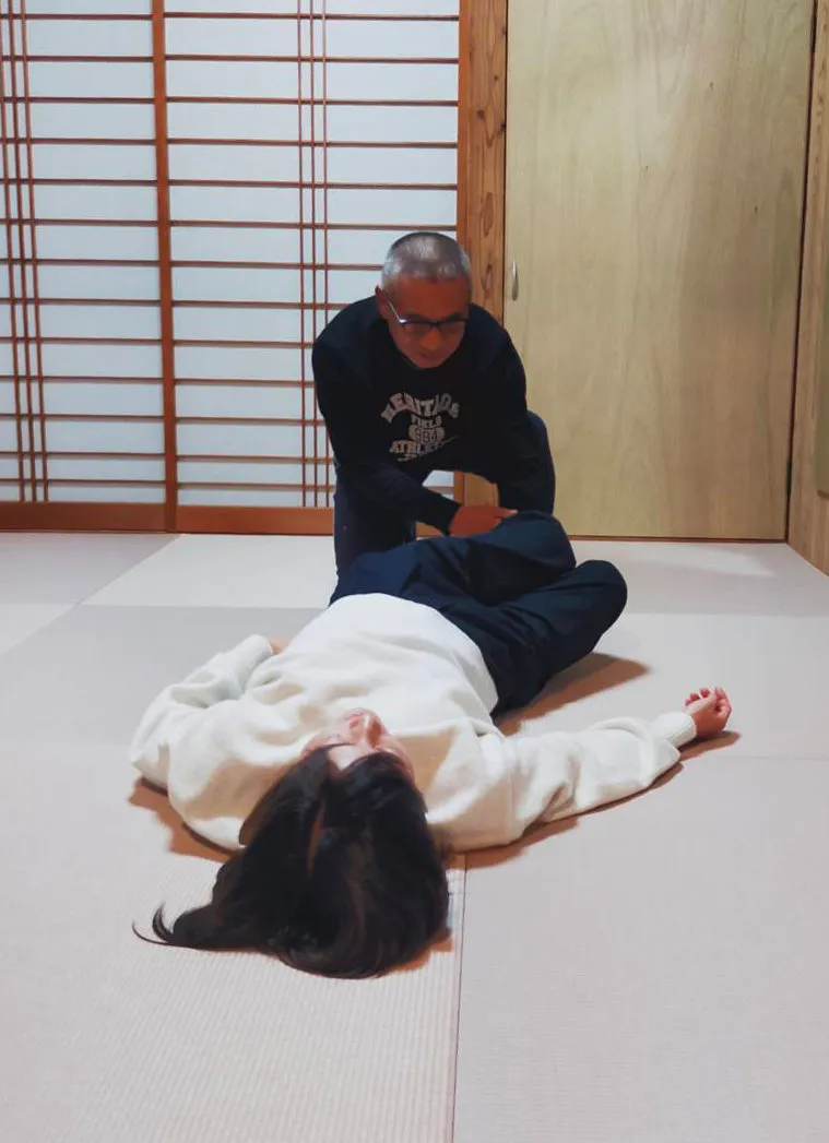 身体ほぐしワークショップの様子